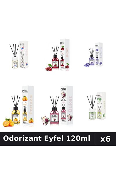 Eyfel Set 6 Odorizante Camera Betisoare - 6 Arome Asortate, 120ml Parfum