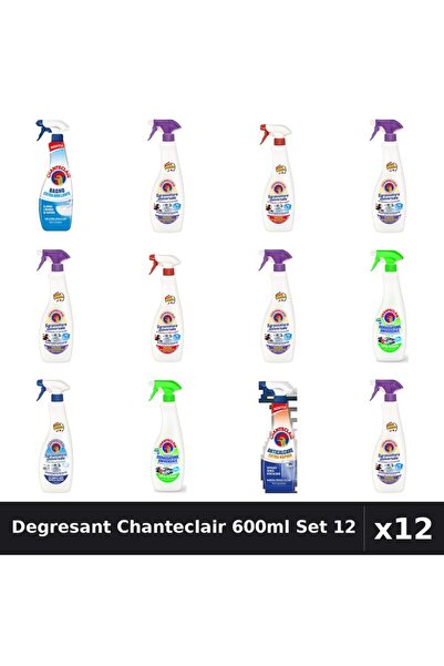 Chanteclair Set 12 Degresant Universal 600ml - 7 Arome, Anticalcar, Bicarbonat