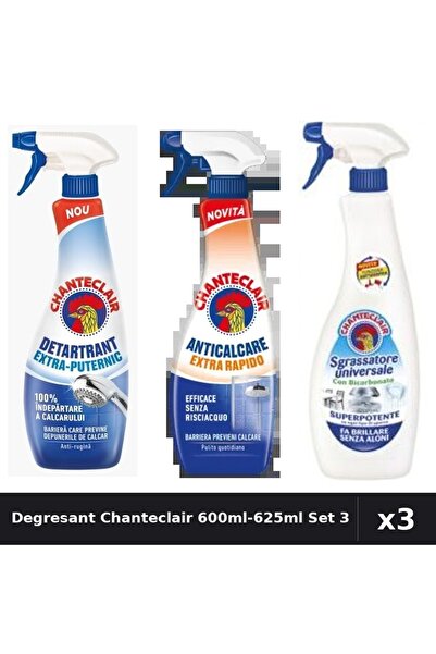 Chanteclair Set 3 Degresant Universal 600ml-625ml - Bicarbonat, Extra Puterni...