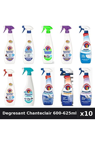 Chanteclair Set 10 Degresant Universal 600-625ml - 10 Arome Asortate Curateni...