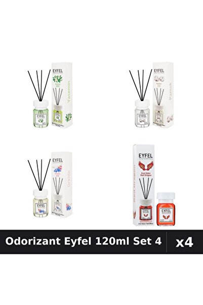 Eyfel Set 4 Odorizant Camera Betisoare 120ml - Iasomie, Bumbac, Orhidee, Red ...