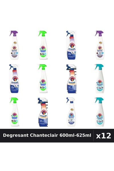 Chanteclair Set 12 Degresant Universal 600ml-625ml - Lavanda, Lămâie, Anticalcar
