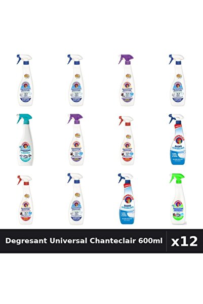 Chanteclair Set 12 Degresant Universal 600-625ml - 6 Arome Asortate, Bicarbon...