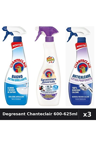 Chanteclair Set 3 Degresant Universal 600-625ml - Lavanda, Anticalcar, Stralu...