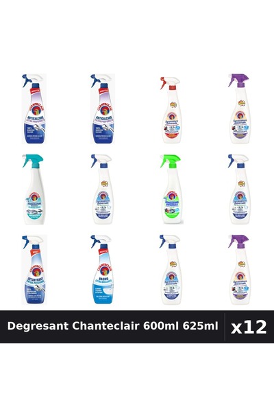 Chanteclair Set 12 Degresant Universal 600ml 625ml - 9 Arome, Anticalcar, Det...