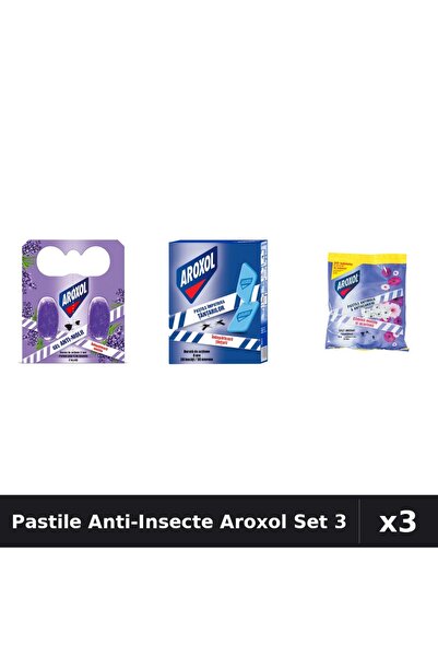 Aroxol Set 3 Pastile Anti-Insecte - 2, 20, 30 bucati - Protectie Gandaci, Tan...