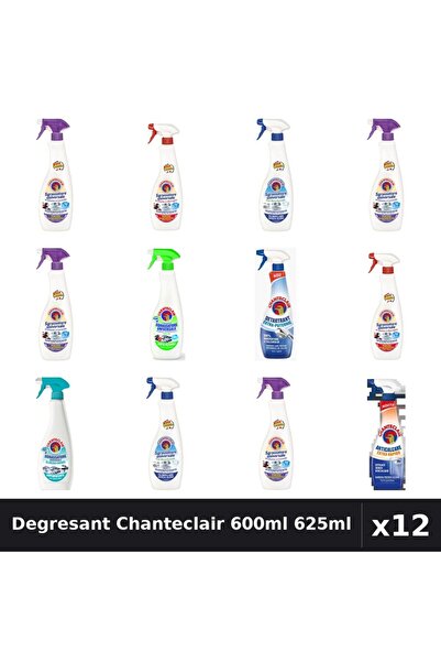 Chanteclair Set 12 Degresant Universal 600ml-625ml - 8 Arome, Detartrant, Cur...
