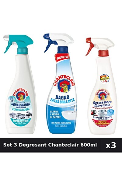 Chanteclair Set 3 Degresant Universal 600ml - Anti-Miros, Extra Stralucire, M...