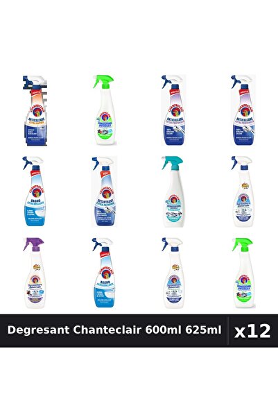 Chanteclair Set 12 Degresant Universal 600ml-625ml - 8 Arome, Anticalcar, Det...