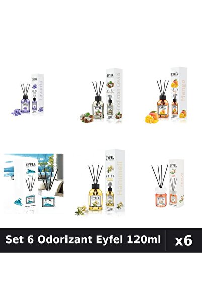 Eyfel Set 6 Odorizante Camera Betisoare, Acacia, Lavanda, Mana Maicii Domnulu...