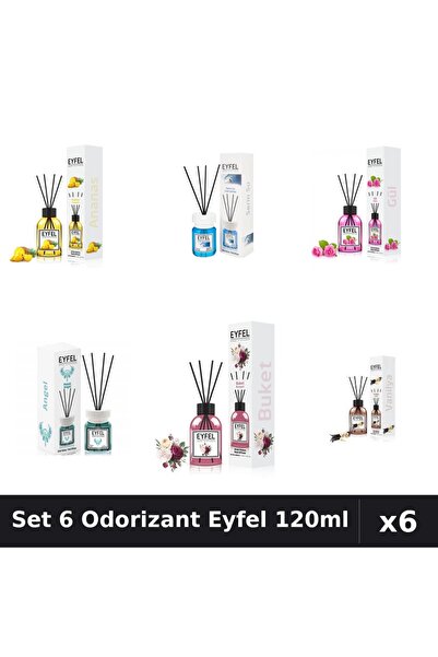 Eyfel Set 6 Odorizante Camera Betisoare, Ananas, Angel, Bouquet, Cool Water, ...