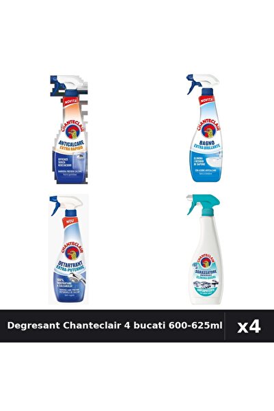 Chanteclair Set 4 Degresant Universal 600-625ml - Anti-Miros, Anticalcar, Det...