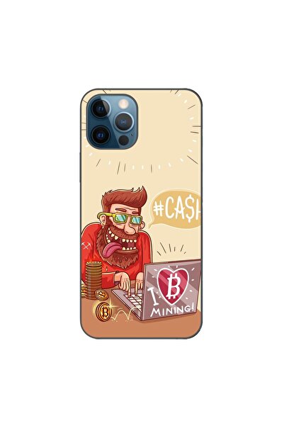 OEM Husa compatibila cu Apple iPhone 12 Pro Max Silicon Gel Tpu Model BTC Mining