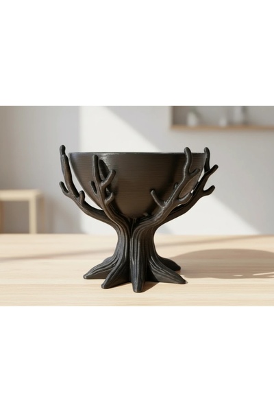 OEM Decorative Bowl with Tree Trunk Stand