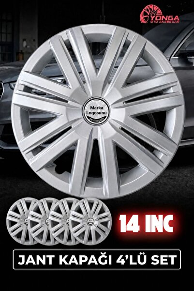 YONGA OTO AKSESUAR VOLKSWAGEN POLO 14 İnç Jant Kapağı 4'lü Set Gümüş + 4 Ambl...