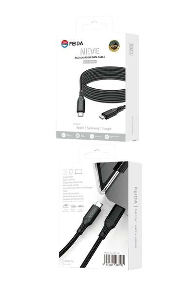 vida Fabric Type-C to Type-C Cable 1.2m from 60W