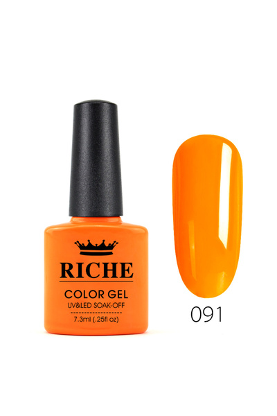 OEM Ojă semipermanentă Riche 091, Portocaliu, 7.3 ml