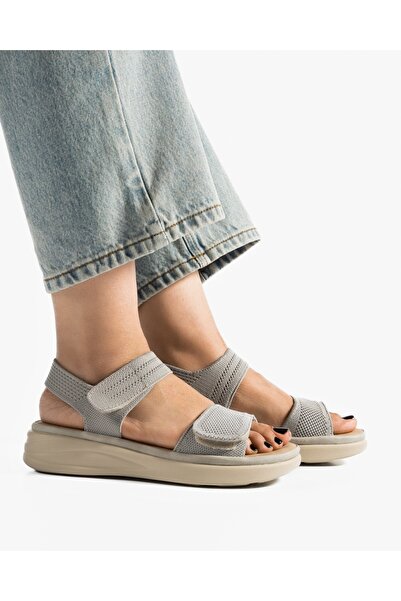 ALOGO Sandals Gray made of Yivo Textile Material
