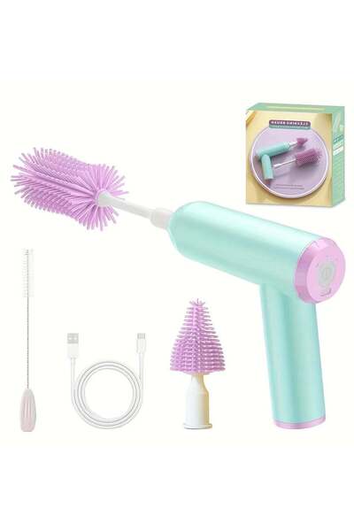 Arabest Electric Baby Bottle Brush Set,USB Rechargeable,3-in-1 Nipple and Str...
