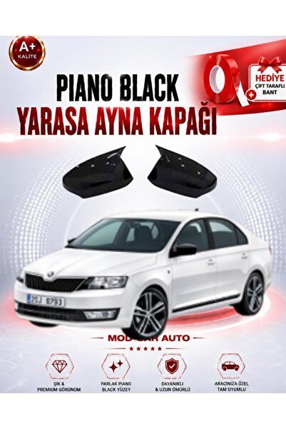 MODxAUTO SKODA RAPID 2015-2017 YARASA AYNA KAPAGI P.BLACK