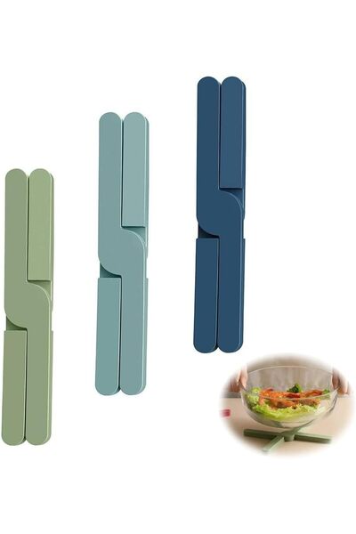 Arabest 3-Piece Foldable Silicone Trivets,Heat-Resistant Cross Design,Non-Sli...