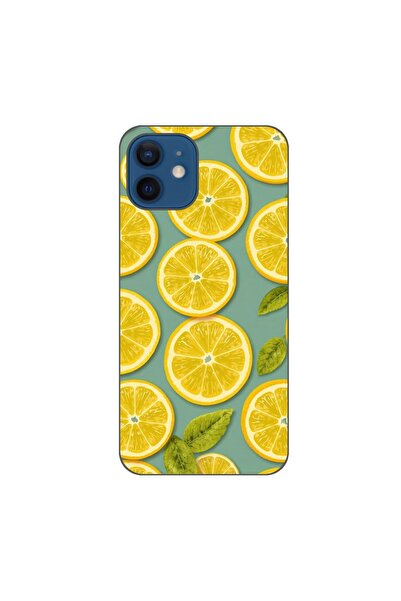 OEM Husa compatibila cu Apple iPhone 12 Silicon Gel Tpu Model Summer Lemon Sl...