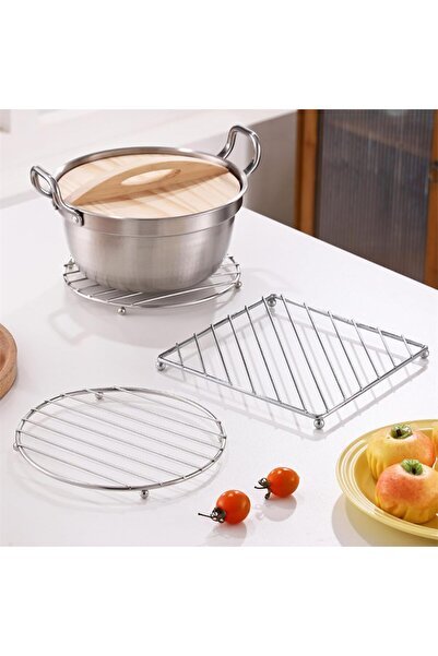 Arabest 2-Piece Stainless Steel Trivet,Heat Resistant Hot Pads for Kitchen Co...