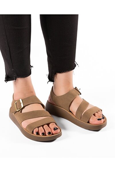 ALOGO Women's Green Slipper Made of Organic Suede Leather Leather