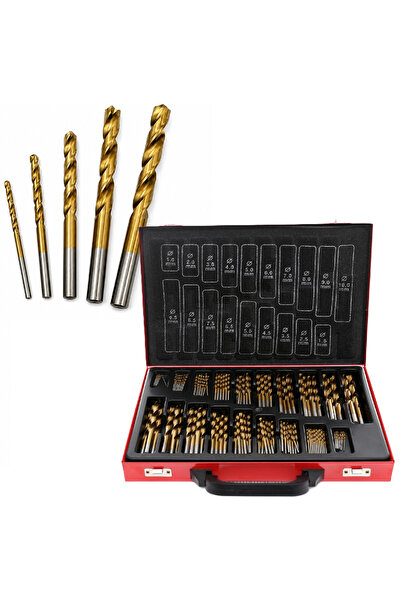 zola Set burghie HSS titan pentru metal, Zola, 170 piese,1-10 mm, varf 135°, ...