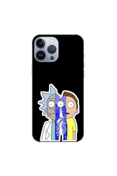 OEM Калъф, съвместим с Apple iPhone 13 Pro Max, силиконов гел TPU модел, Рик ...