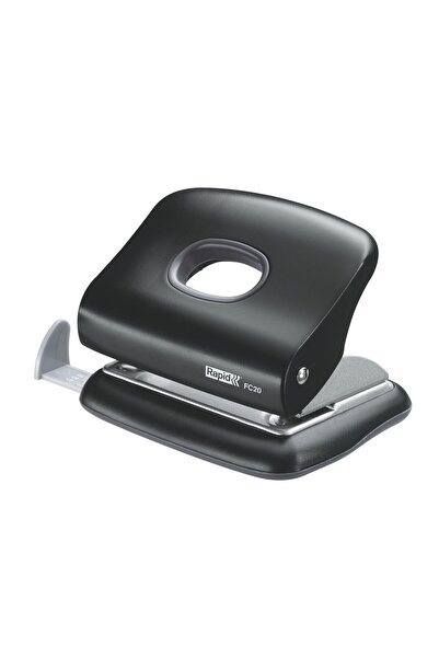 Rapid Perforator plastic FC20, 20 de coli, cutie, negru