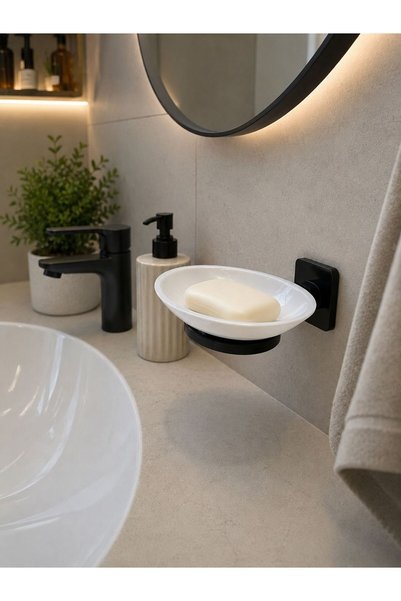 ALSİ HOME Adhesive Plastic Soap Dispenser Apparatus