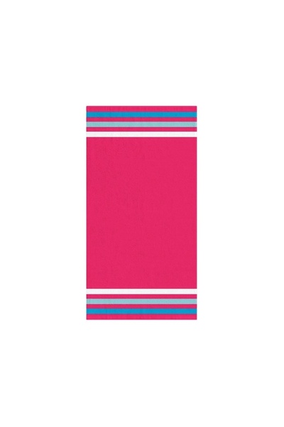 OEM Prosop Premium Fucsia cu Trei Dungi pentru Plaja 140x70cm