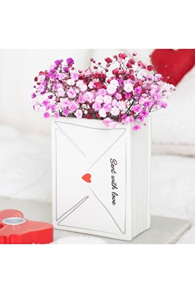 SomethingDifferent Vaza Decorativa Ceramica Love Letter, Forma Scrisoare cu I...