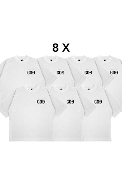 PURE EFFECT (8 BUCĂȚI) Tricou unisex supradimensionat, cu text imprimat pe sp...