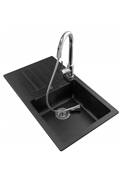 Granitan Set chiuveta granit TRIX, 765x445mm, cu baterie extractibila si tocator