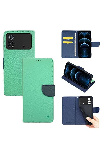 Sonique Θήκη Πορτοφόλι Trend Wallet Xiaomi Poco X4 Pro 5G Βεραμάν / Σκούρο Μπλε