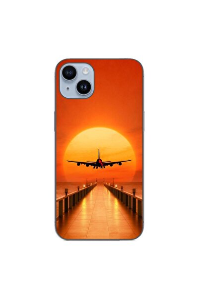 OEM Husa compatibila cu Apple iPhone 15 Plus Silicon Gel Tpu Model Airplane S...