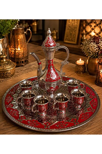 RAHSAN COLLECTİON Kırmızı Gümüş - Zemzem Seti –