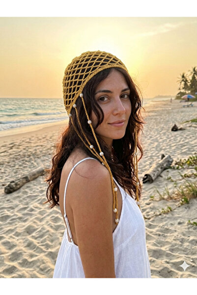 NOİR & GOLD Boncuklu Bohem Saç Filesi & Bandana
