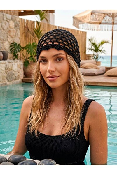 Trend Şapka 19097 Crna mrežasta bandana kapa