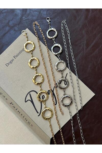 LİA KEMER Halka Gold Chain Accessory for Jacket, Dress, Pants, Evening Dress,...