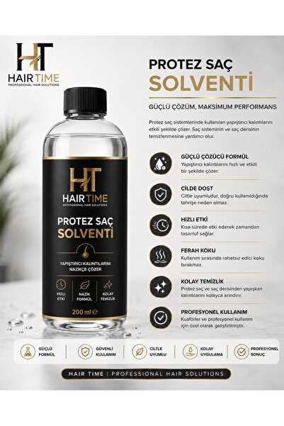Hairtime Hair Time Protez Saç Solventi 500 ml - Tül Taban Yapışkan Kalıntısı Temizleyici Solüsyon