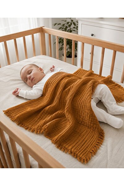 Boho Piccolo 4 Layer 100% Cotton 115 X 115 cm Muslin Baby and Child Blanket