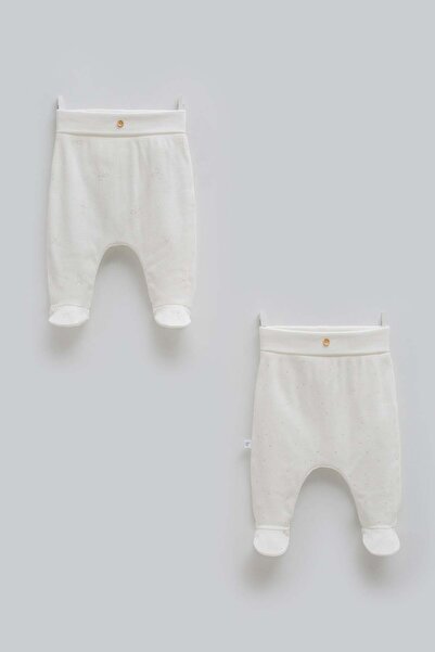 Caramell Baby Girl Booties Pants 0-9 Months Ecru