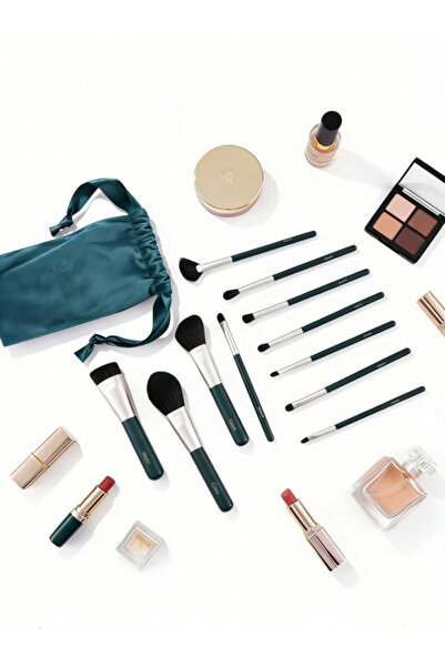 Yallabena 10-Piece Professional Makeup Brush Set with Velvet Drawstring Bag –...