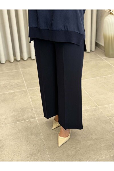 Sentez Short Wide-Let Pants Navy Blue