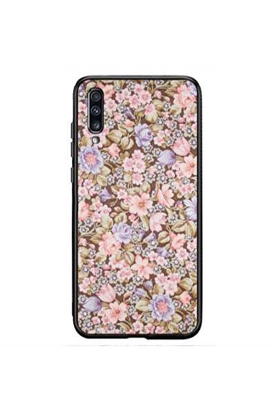 Other Samsung A70 Blue Roses Black Glossy Θήκη