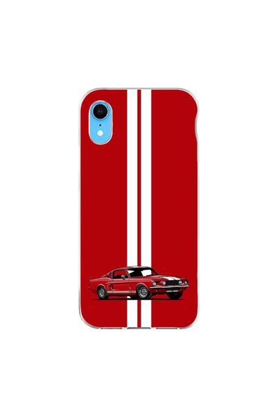 OEM Husa compatibila cu Apple iPhone XR Silicon Gel Tpu Model Red Mustang