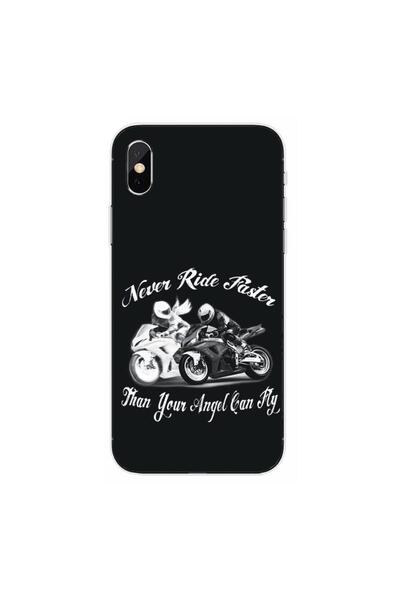 OEM Husa compatibila cu Apple iPhone XS Max Silicon Gel Tpu Model Never Ride ...